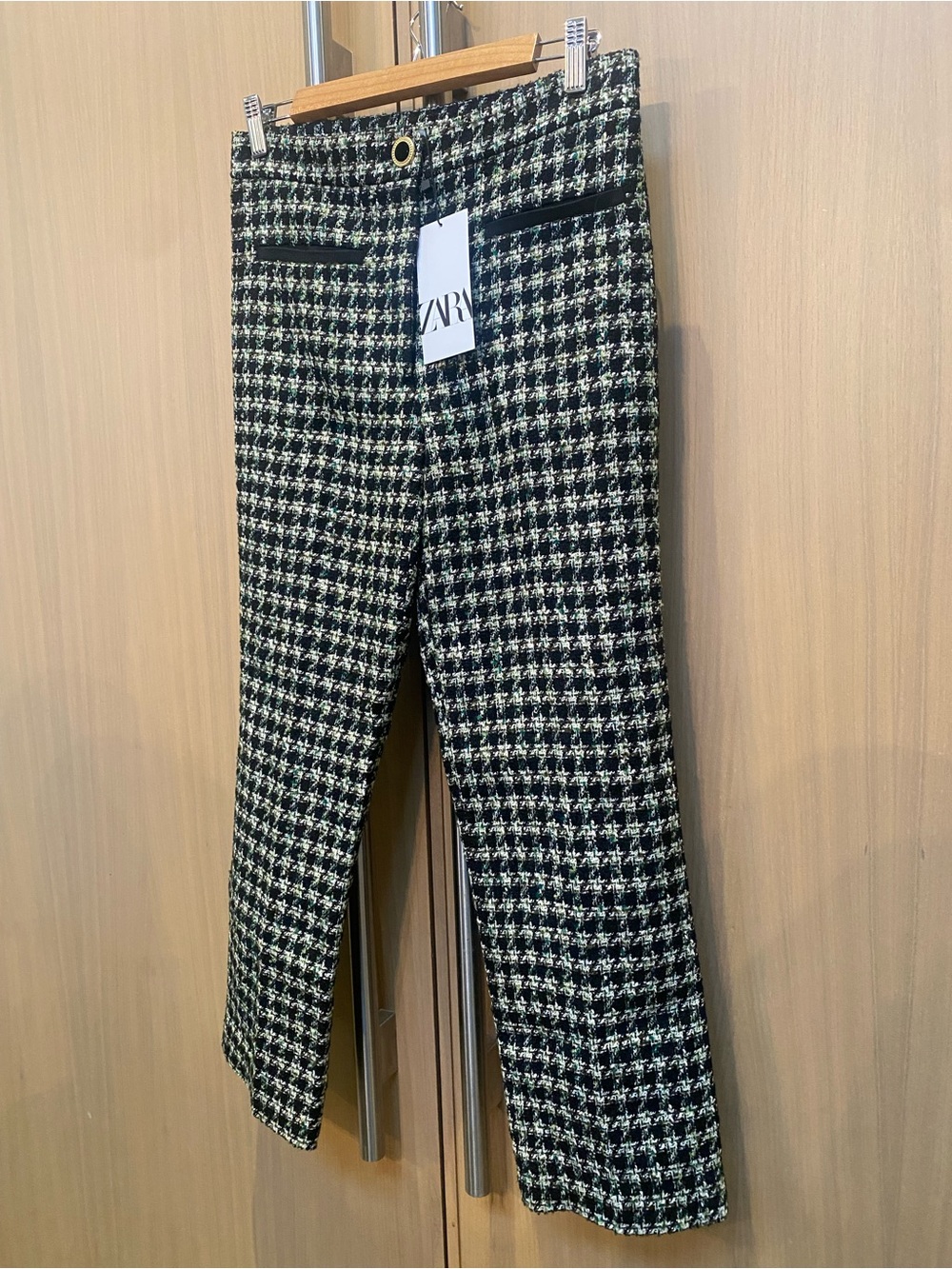 ZARA Black & White Houndstooth Pants Sz small